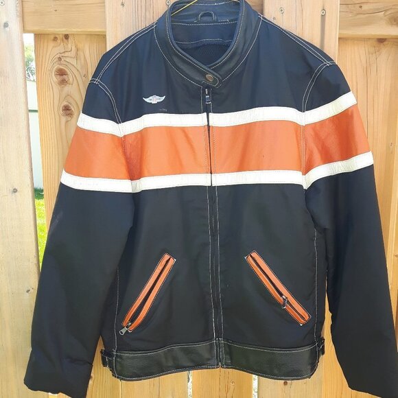 Vintage Harley Davidson Jacket Leather Accents S - Picture 1 of 8